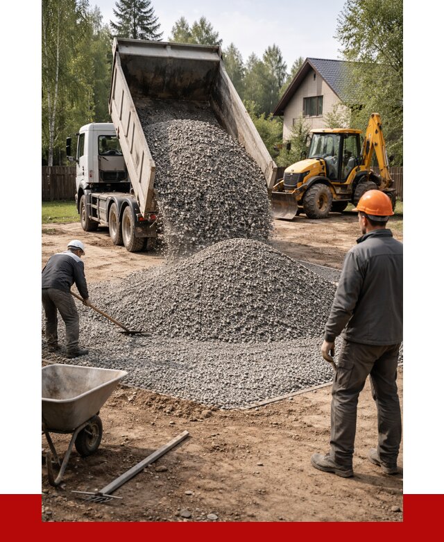 Отсыпка участка щебнем в Тюмени от 6635 р. ПРОНЕРУДТюм