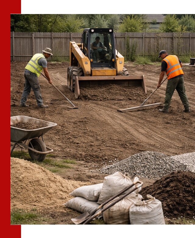 Выравнивание участка под строительство и благоустройство в Тюмени
