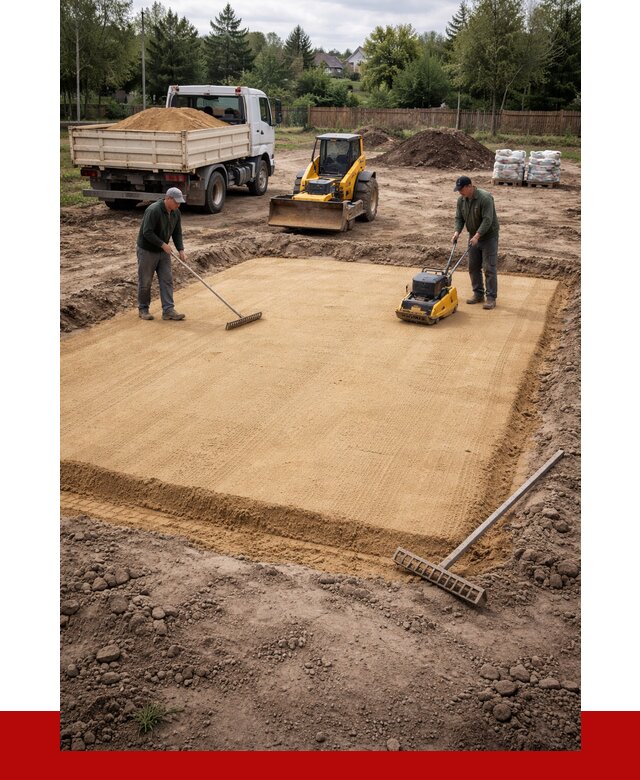 Устройство песчаной подушки в Тюмени от 4593 р. ПРОНЕРУДТюм