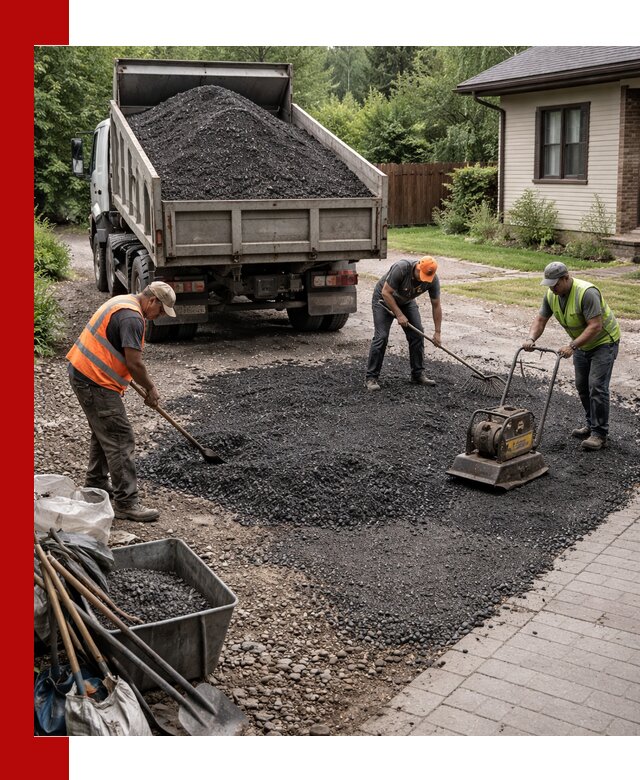 Асфальтовая крошка для двора с доставкой в Тюмени